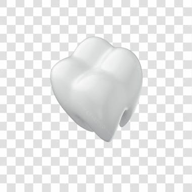 ícone 3d dente branco png transparente posição 17