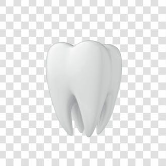 ícone 3d dente branco png transparente posição 18