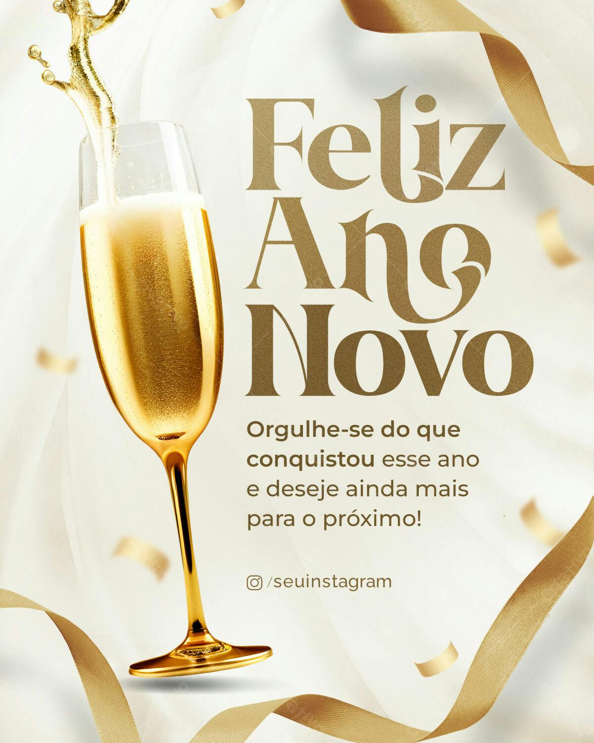 Flyer Feliz Ano Novo PSD Editável