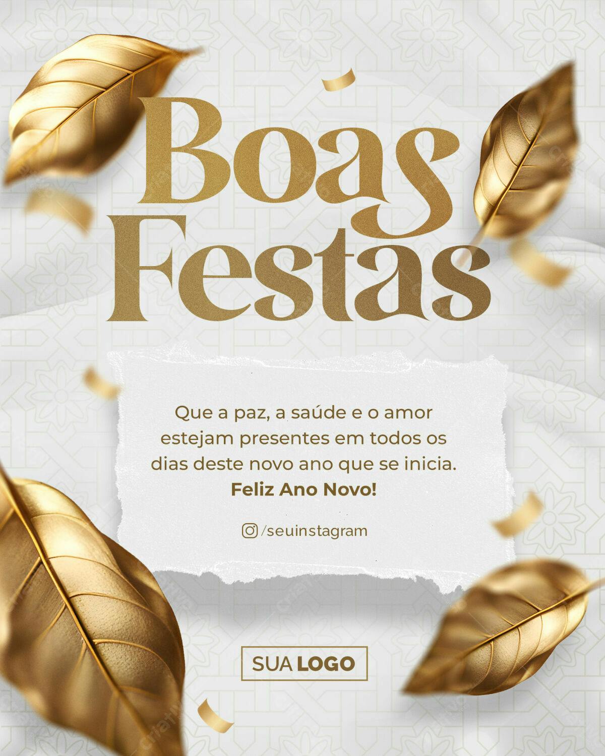 Postagem Boas Festas Ano Novo PSD Editável
