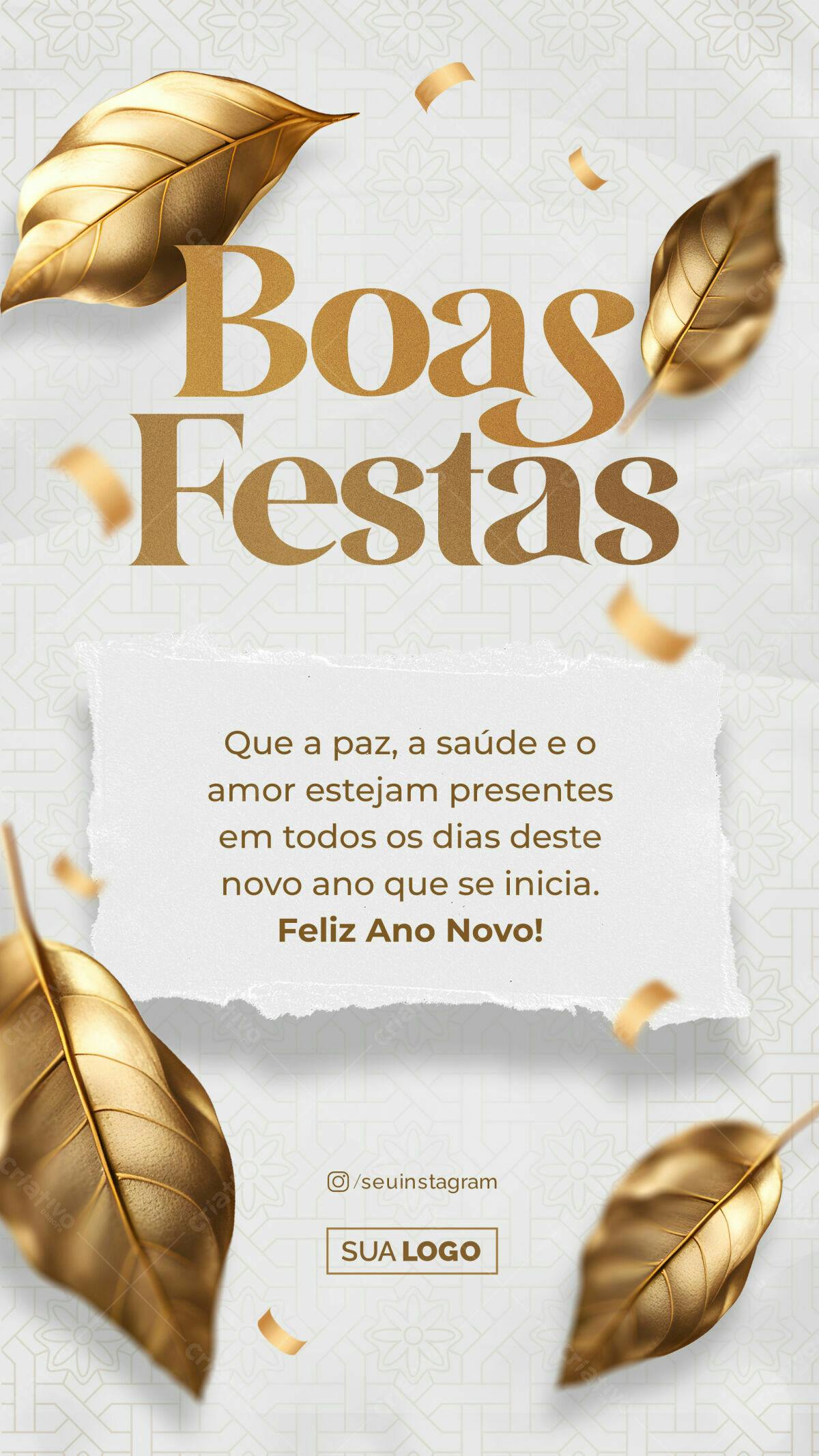 Flyer Boas Festas Ano Novo PSD Editável