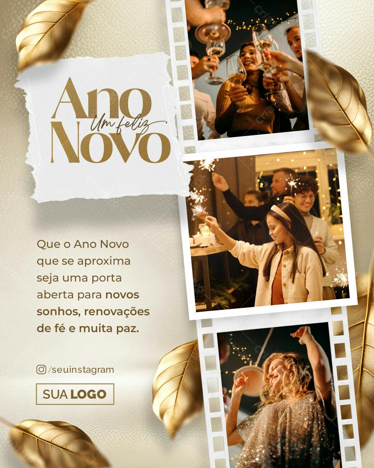 Postagem Ano Novo PSD Editável