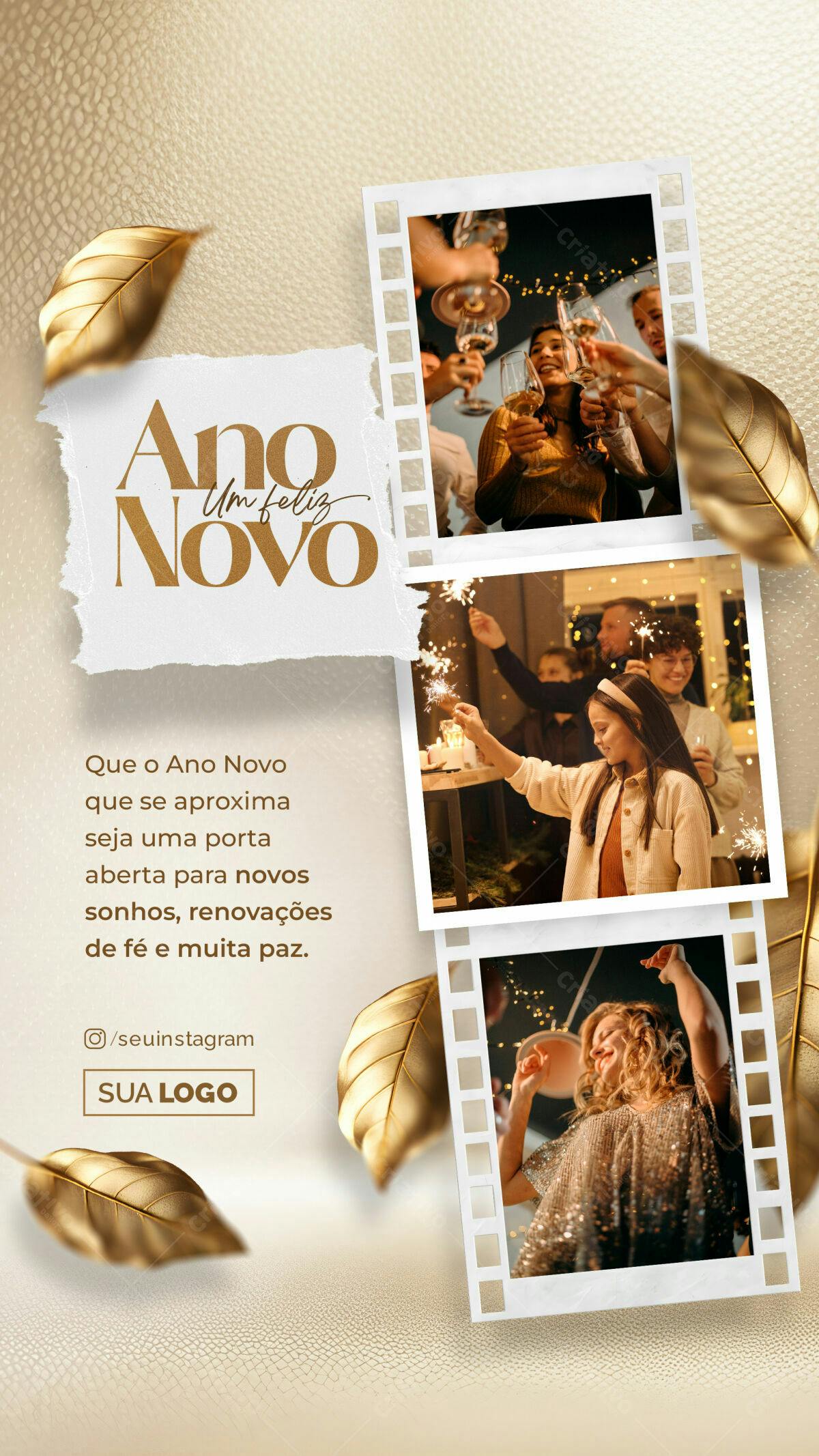 Postagem Ano Novo PSD Editável