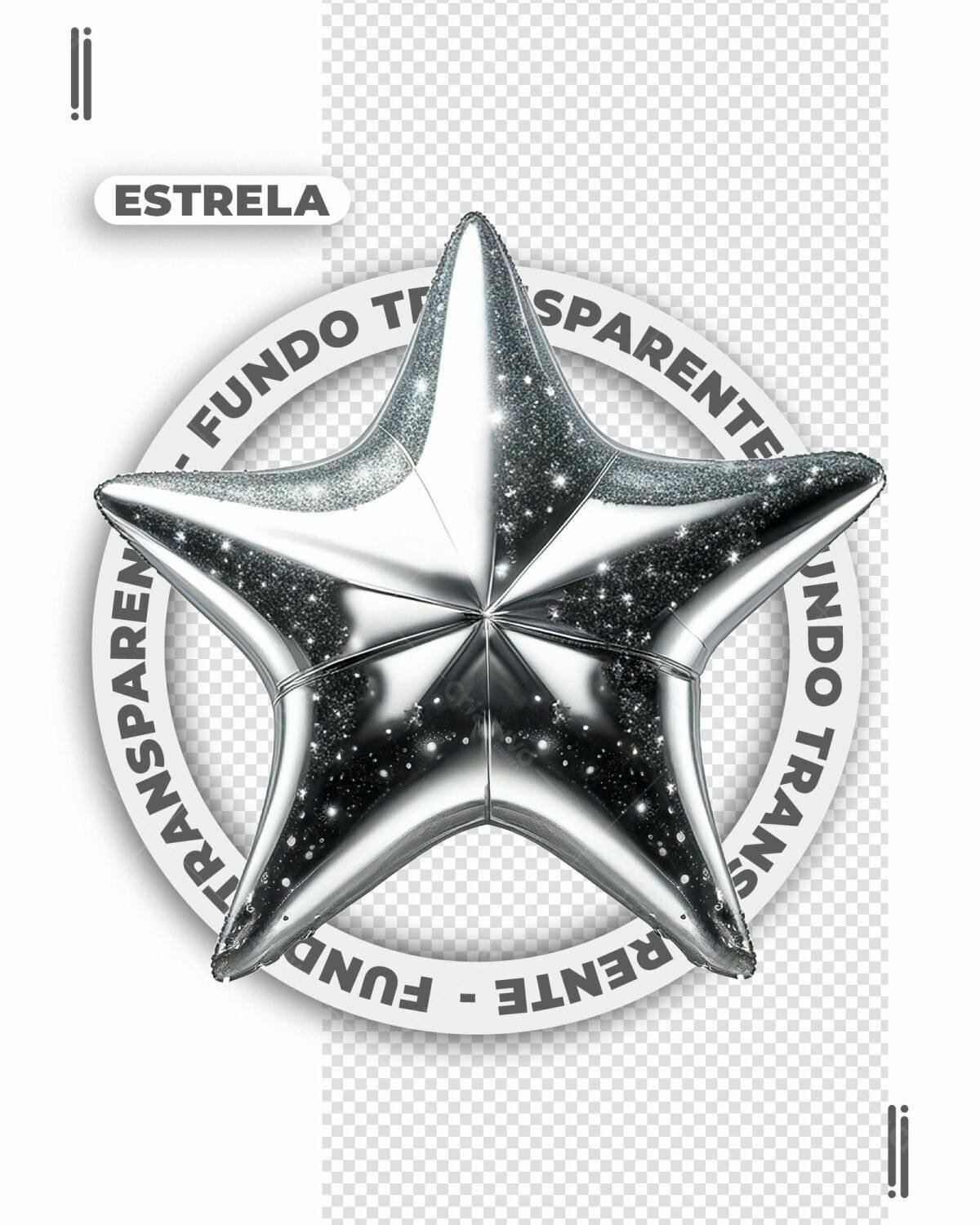 PSD Estrela para Decoração de Festa PSD Editável