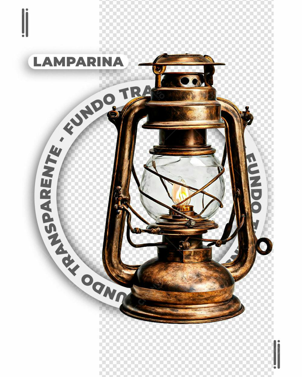 LAMPARINA ANTIGA | FELIZ ANO NOVO | IMAGEM SEM FUNDO | PNG | PSD EDITÁVEL