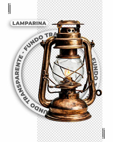 Lamparina antiga | feliz ano novo | imagem sem fundo | png | psd editável