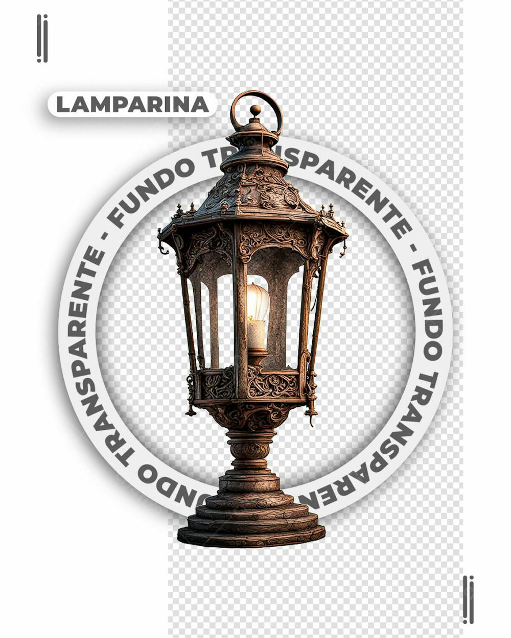 LAMPARINA ANTIGA | IMAGEM SEM FUNDO | PNG | PSD EDITÁVEL