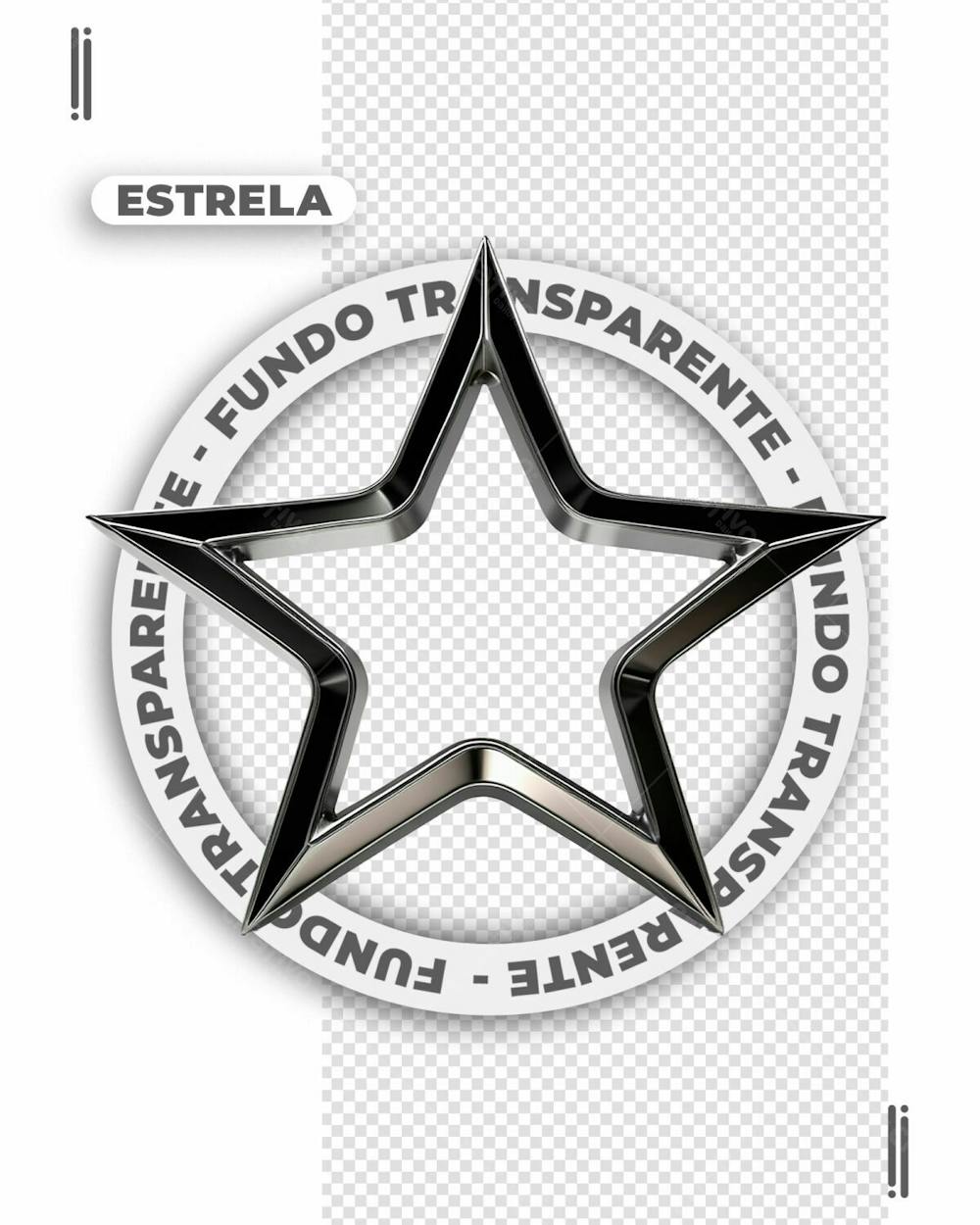 ESTRELA PRATEADA | FELIZ ANO NOVO | IMAGEM SEM FUNDO | PNG | PSD EDITÁVEL