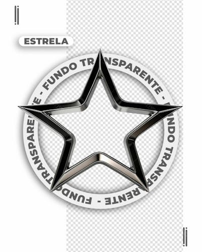 ESTRELA PRATEADA | FELIZ ANO NOVO | IMAGEM SEM FUNDO | PNG | PSD EDITÁVEL
