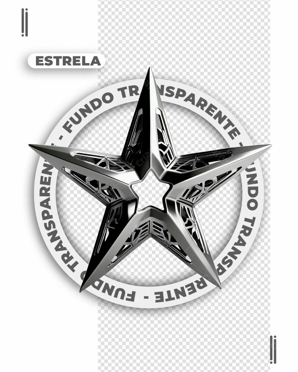 ESTRELA PRATEADA | FELIZ ANO NOVO | IMAGEM SEM FUNDO | PNG | PSD EDITÁVEL
