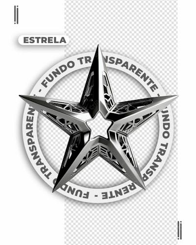 ESTRELA PRATEADA | FELIZ ANO NOVO | IMAGEM SEM FUNDO | PNG | PSD EDITÁVEL