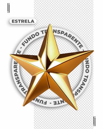 Estrela dourada | feliz ano novo | imagem sem fundo | png | psd editável