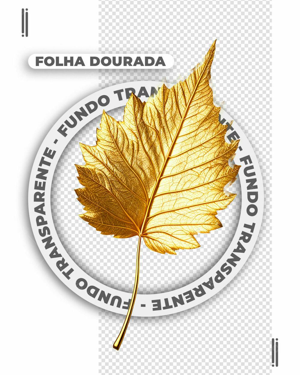 FOLHA DOURADA | FELIZ ANO NOVO | IMAGEM SEM FUNDO | PNG | PSD EDITÁVEL