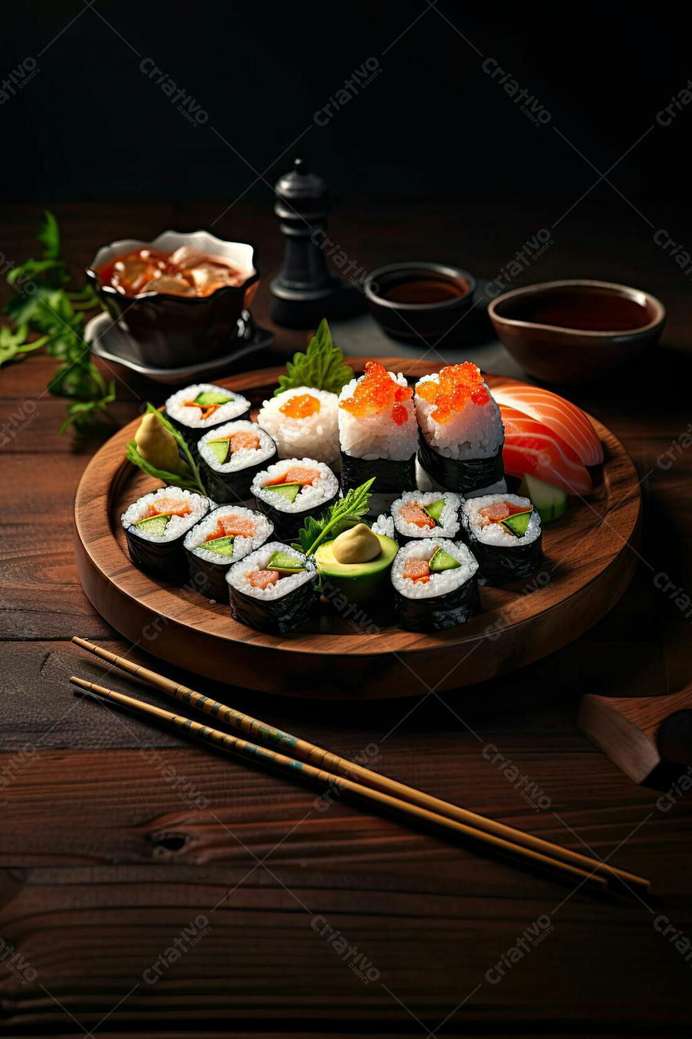 Comida Japonesa Sushi Suculento Ia Posição 4