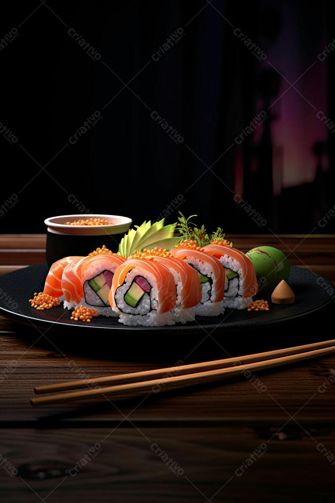 Sushi Salmão Filadélfia Prato Gourmet