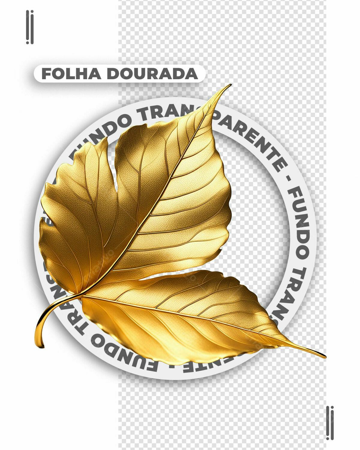 Folha Dourada PSD Editável para Design de Luxo