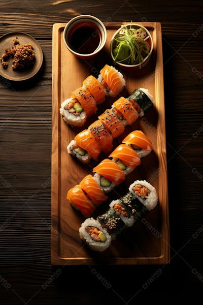 Comida Japonesa Sushi Suculento Ia Posição 10