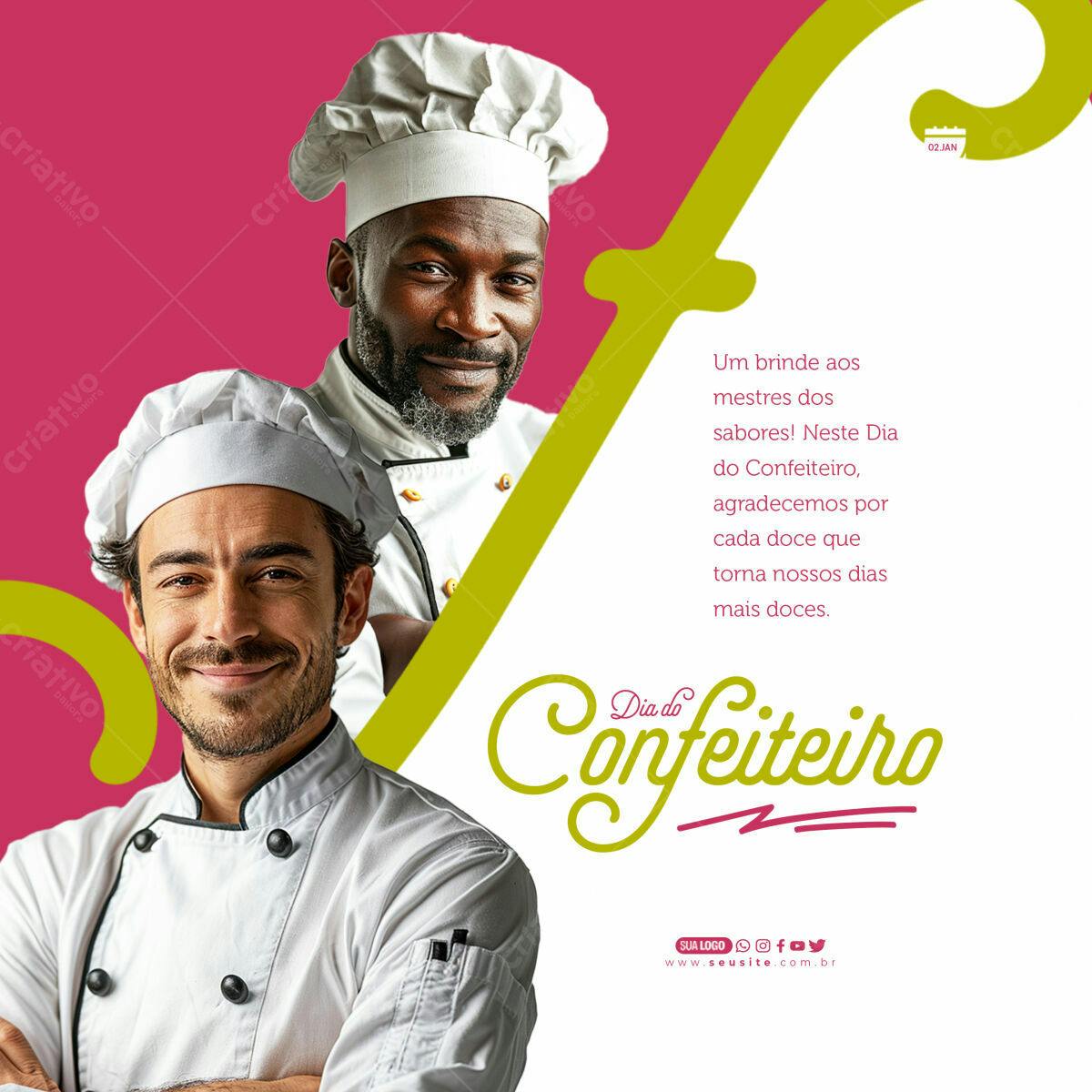 Flyer Dia do Confeiteiro PSD Editável