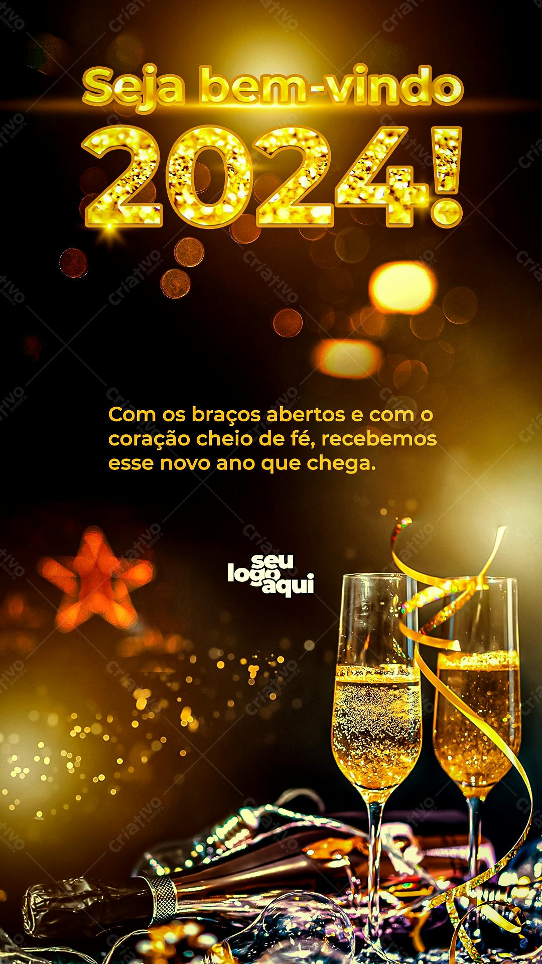 Flyer Ano Novo 2024 PSD Editável
