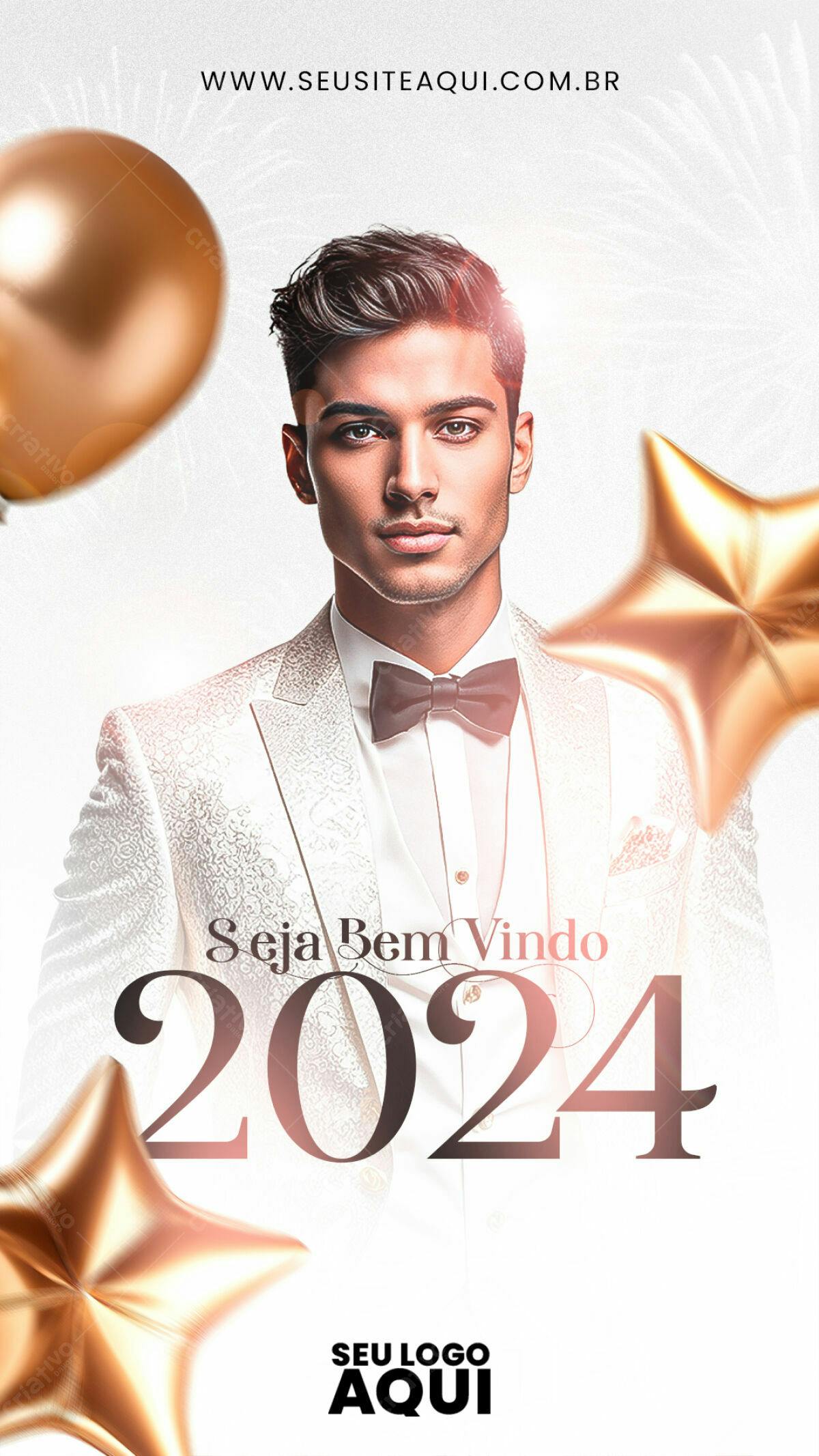 Flyer Ano Novo 2024 PSD Editável
