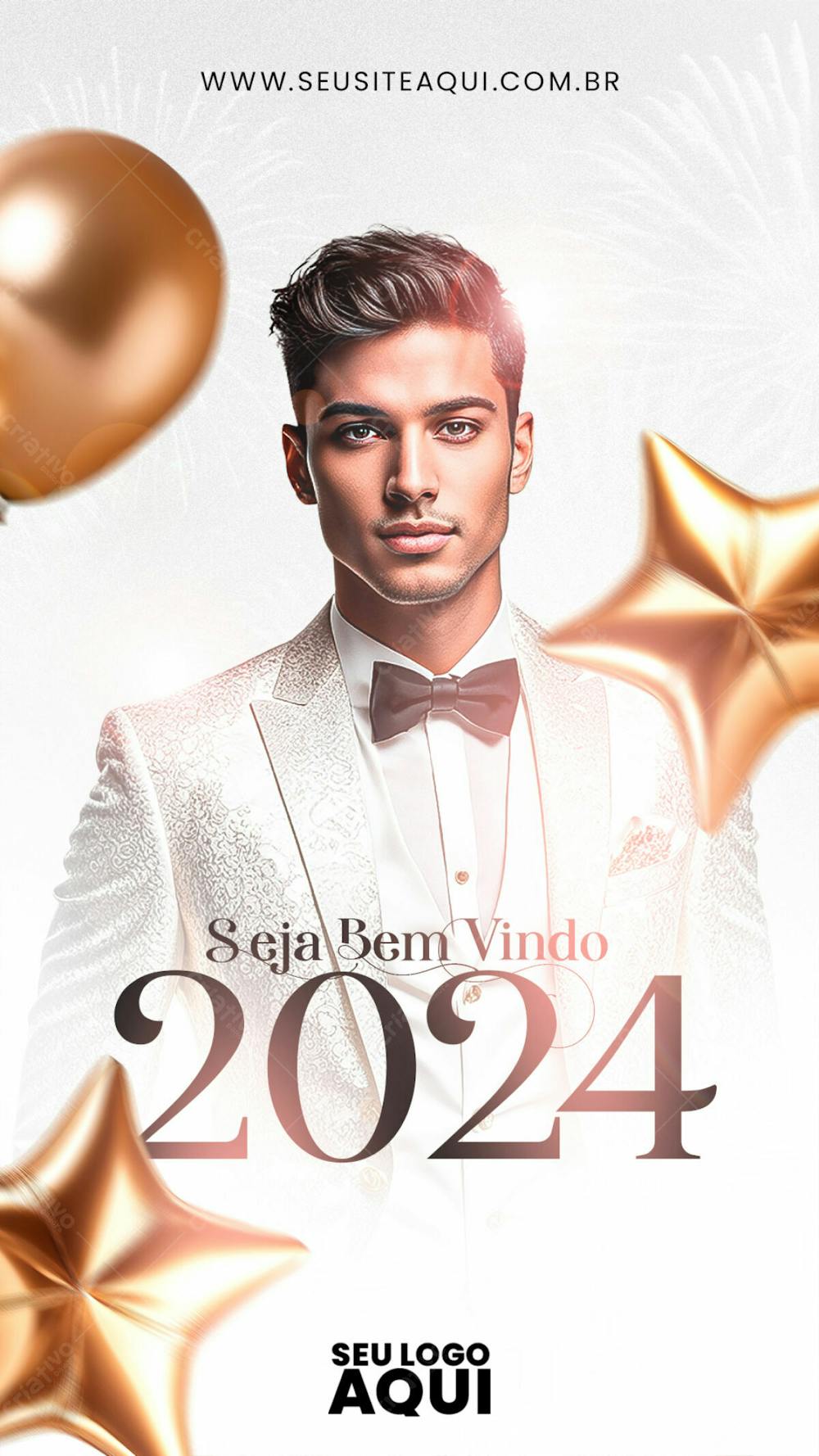 STORY | SEJA BEM VINDO JANEIRO | BEM VINDO 2024 | FELIZ ANO NOVO| PSD EDITÁVEL