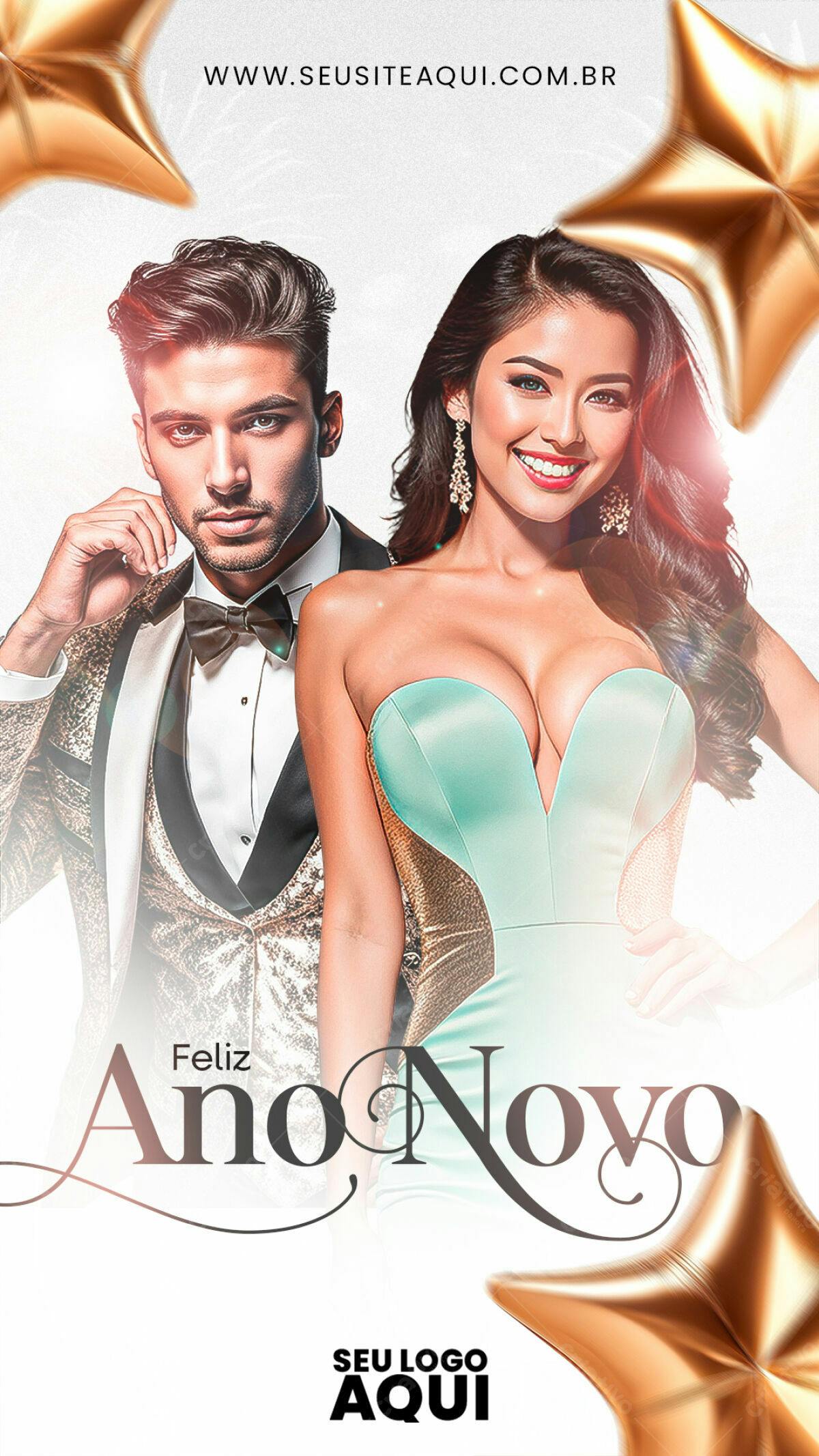 Flyer para Ano Novo PSD Editável