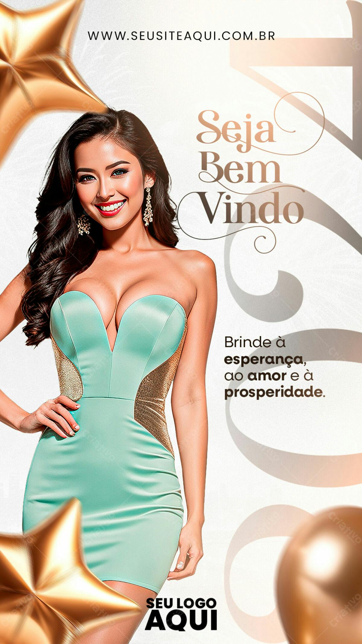 Flyer de Boas Vindas PSD Editável