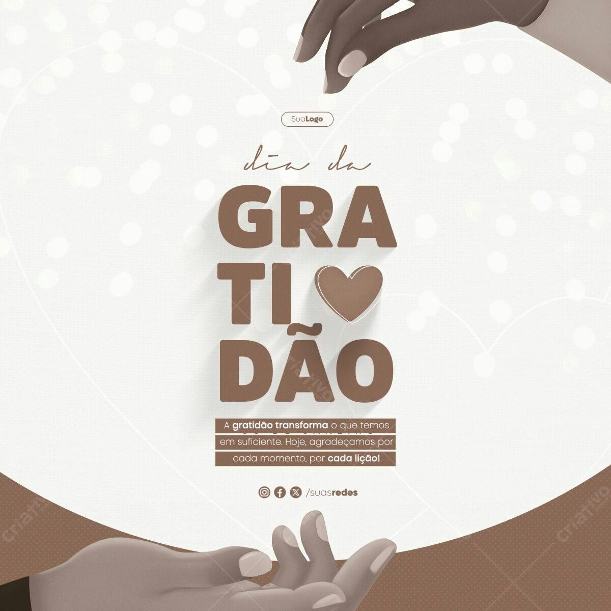 Flyer Dia da Gratidão PSD Editável