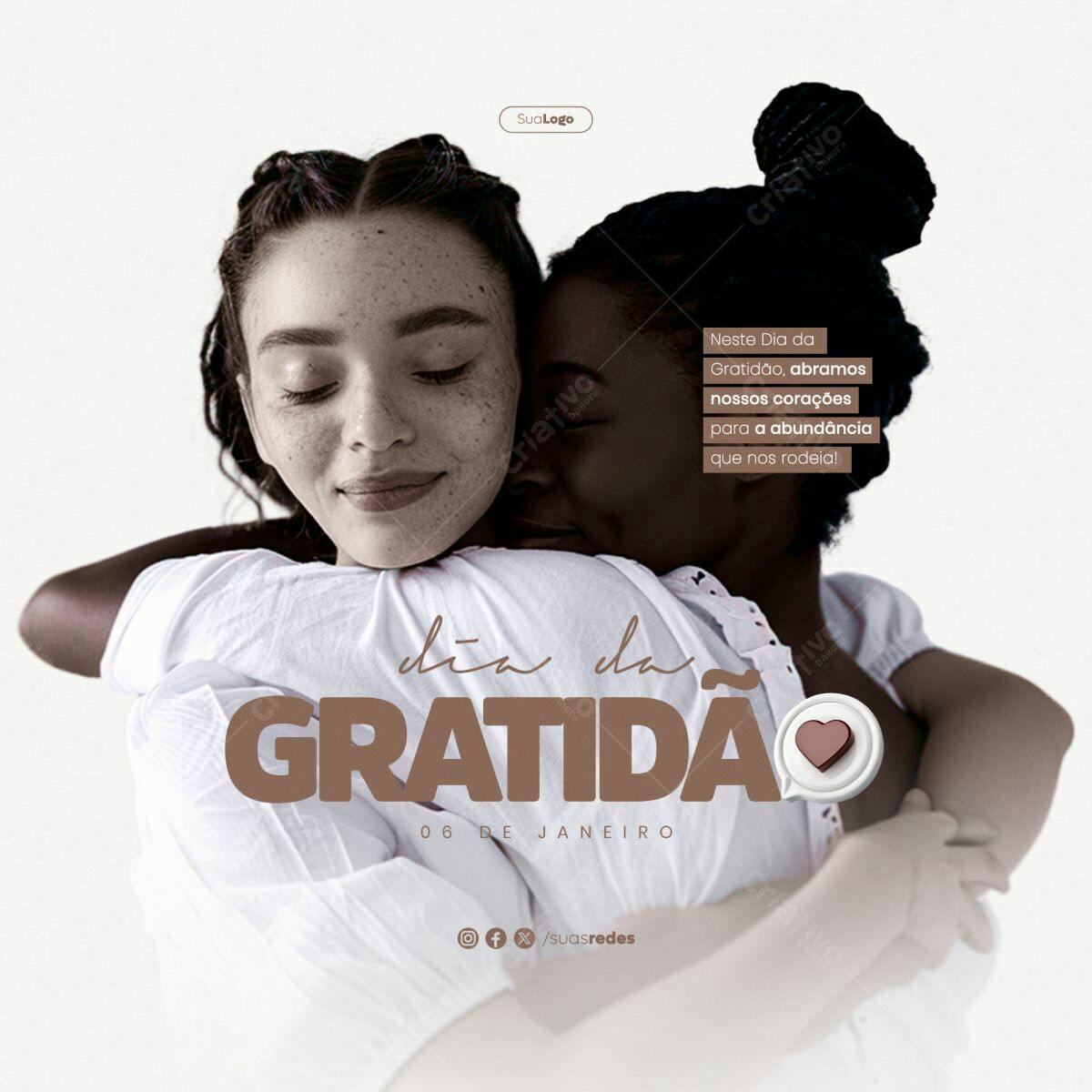 Post para o Dia da Gratidão PSD Editável