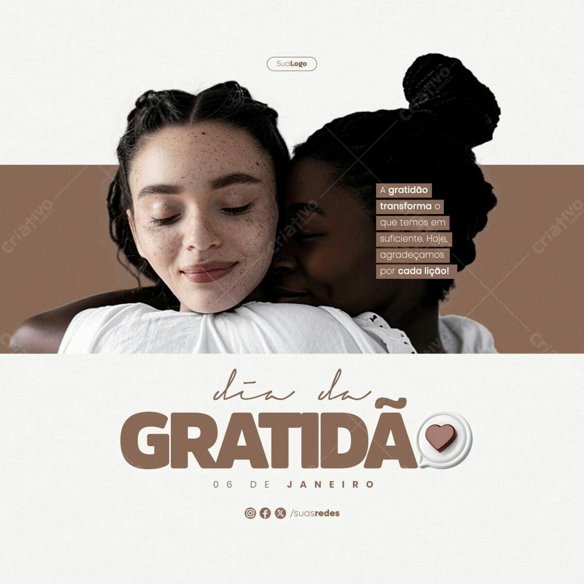 Post Dia da Gratidão PSD Editável