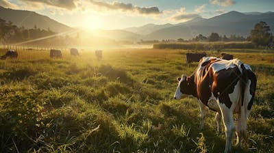 Gado Vacas Girolando No Pasto Fazenda Agro Cena 7