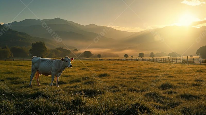 Gado vacas girolando no pasto fazenda agro cena 14