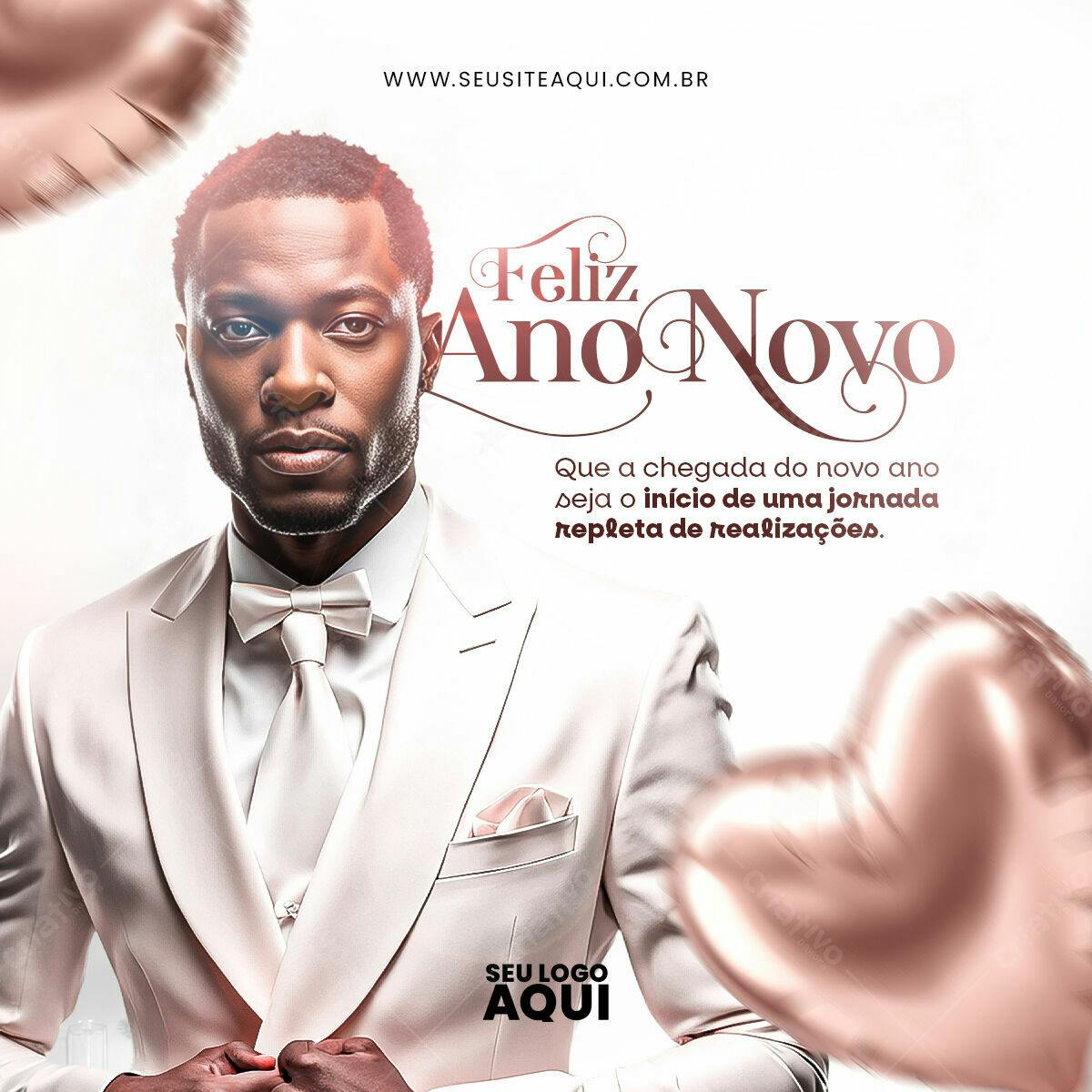 Flyer Feliz Ano Novo PSD Editável