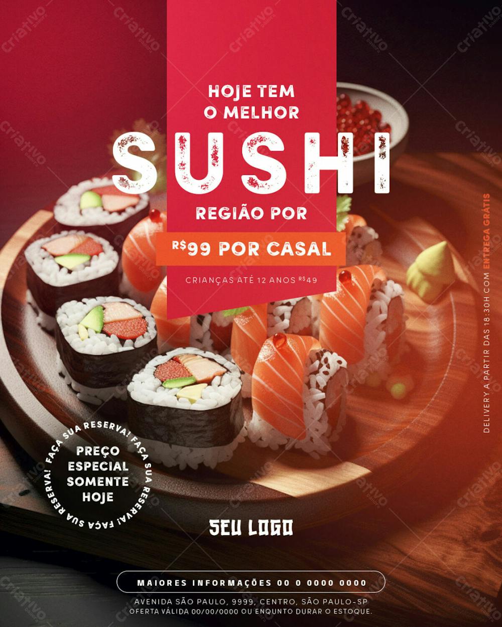 Feed Comida Japonesa Hoje Tem O Melhor Sushi Da Região Psd