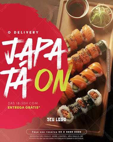 Feed comida japonesa o delivery japa tá on psd