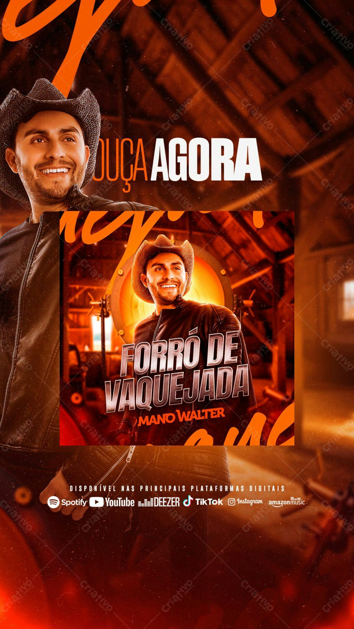 Flyer Forró de Vaquejada PSD Editável