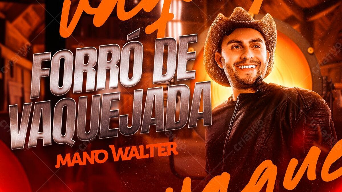 Flyer Forró de Vaquejada PSD Editável
