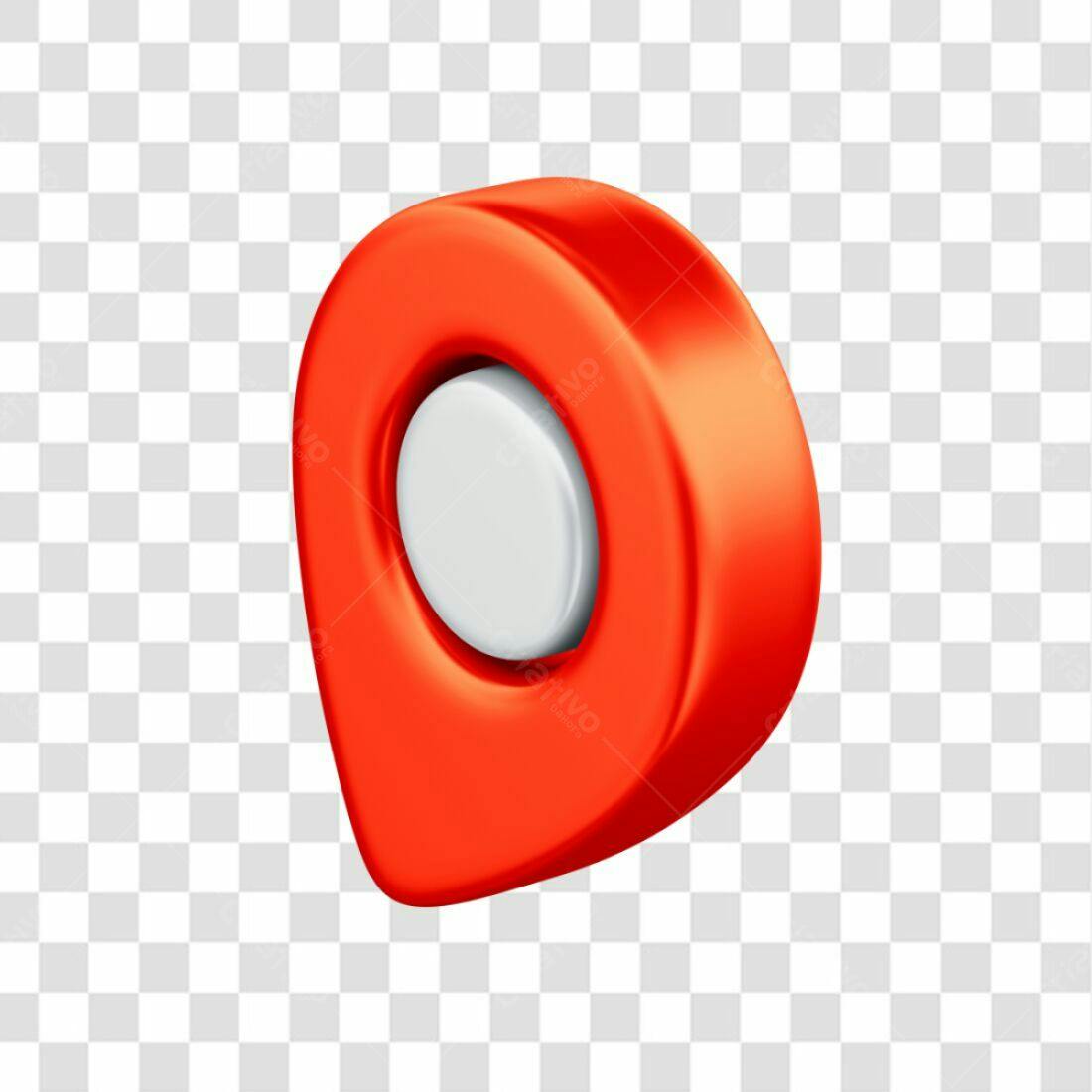 Icone Marcador de Localização Vermelho PNG com fundo transparente