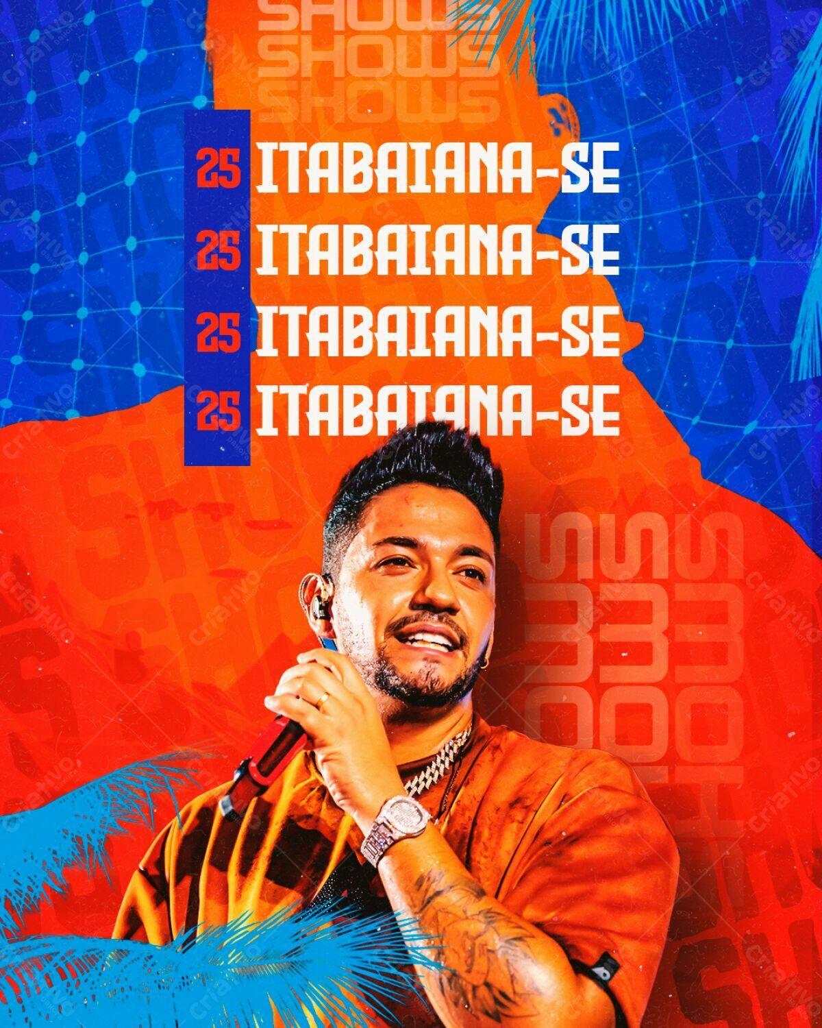Flyer para Show em Itabaiana-SE PSD Editável