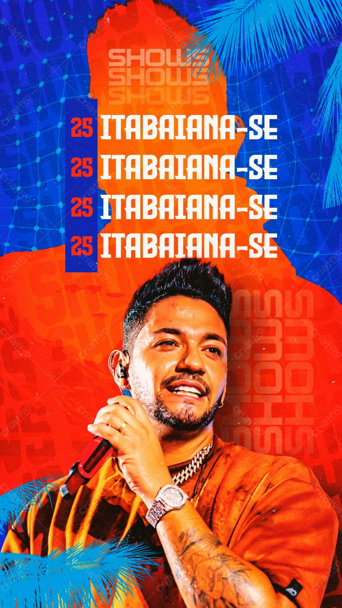 Flyer Show Musical Itabiana-SE PSD Editável