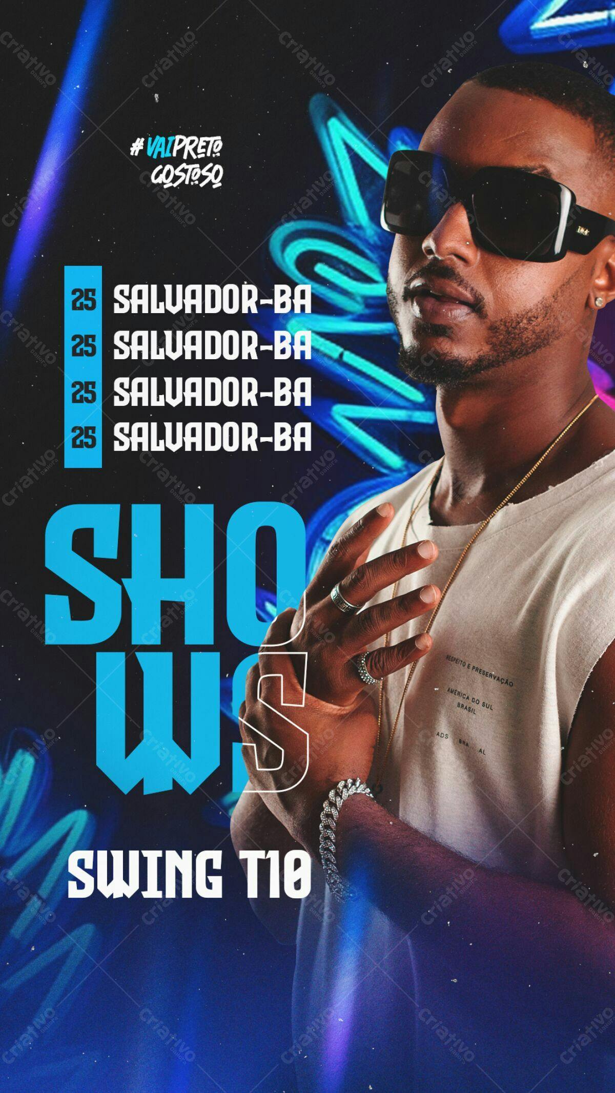 Flyer Show Swing T10 em Salvador PSD Editável