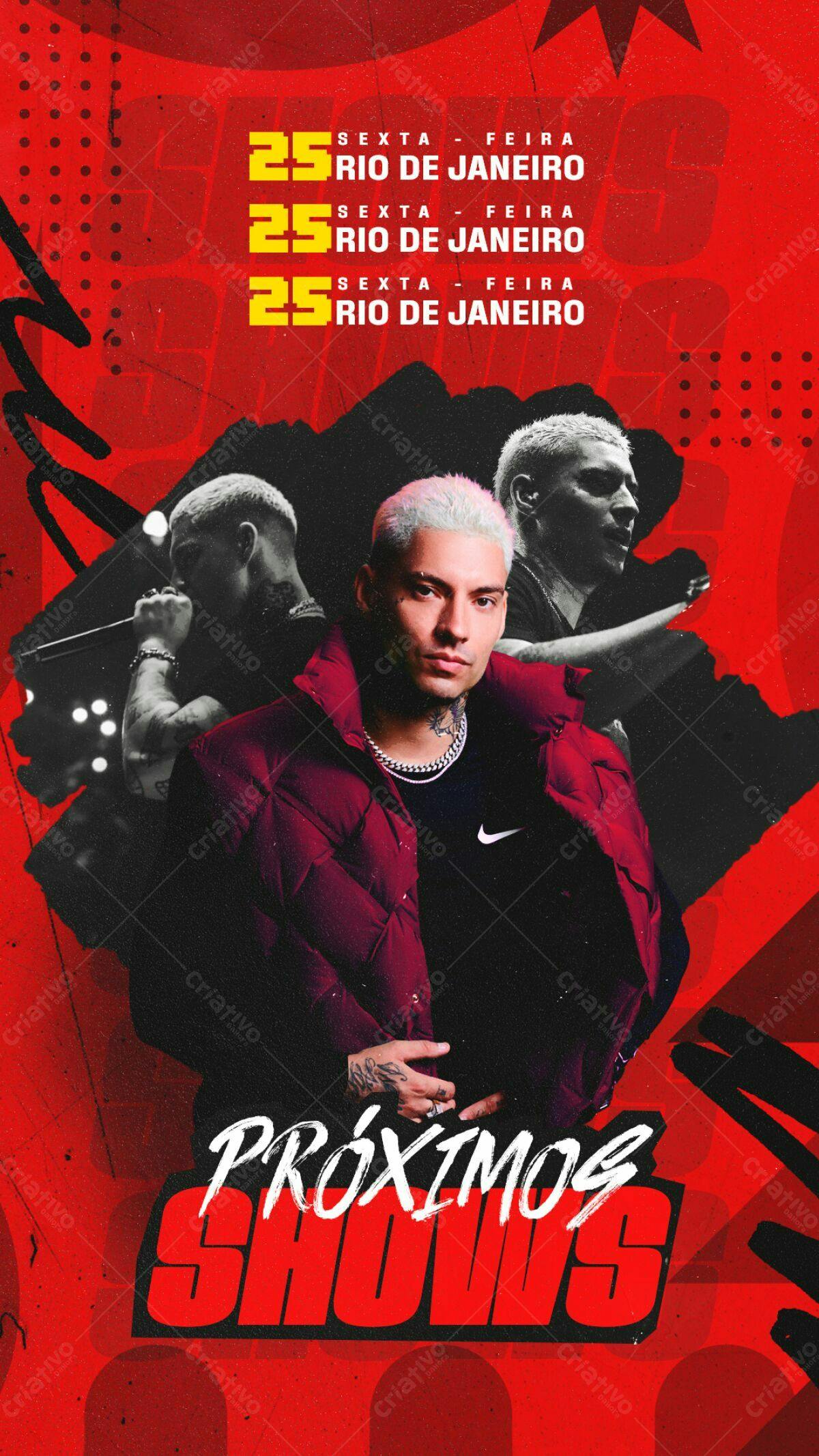 Flyer para Shows do MC Ryan SP PSD Editável