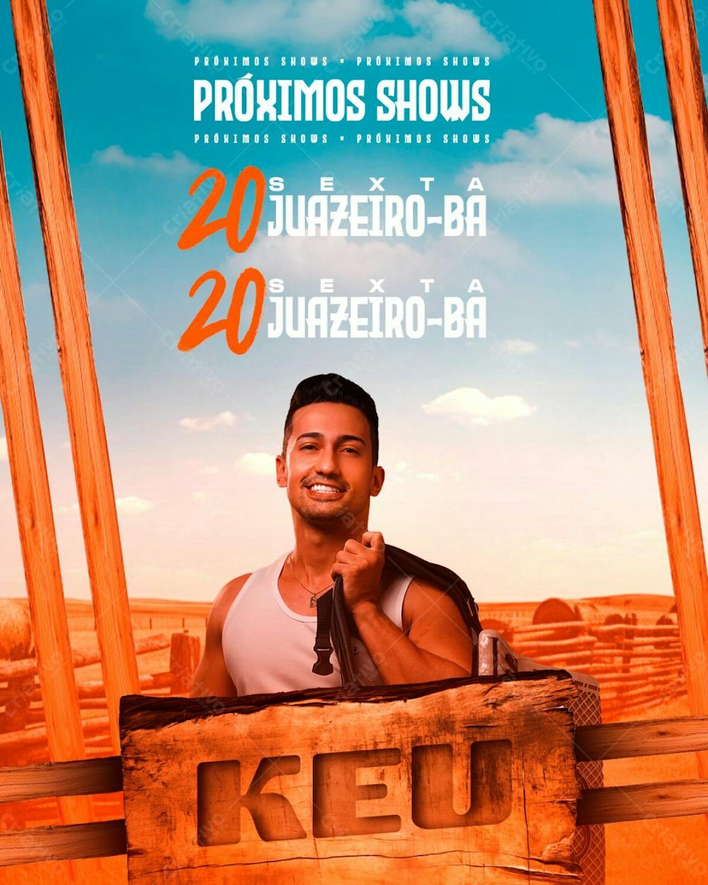 92   Agenda De Shows Keu Dantas Feed Psd Editável