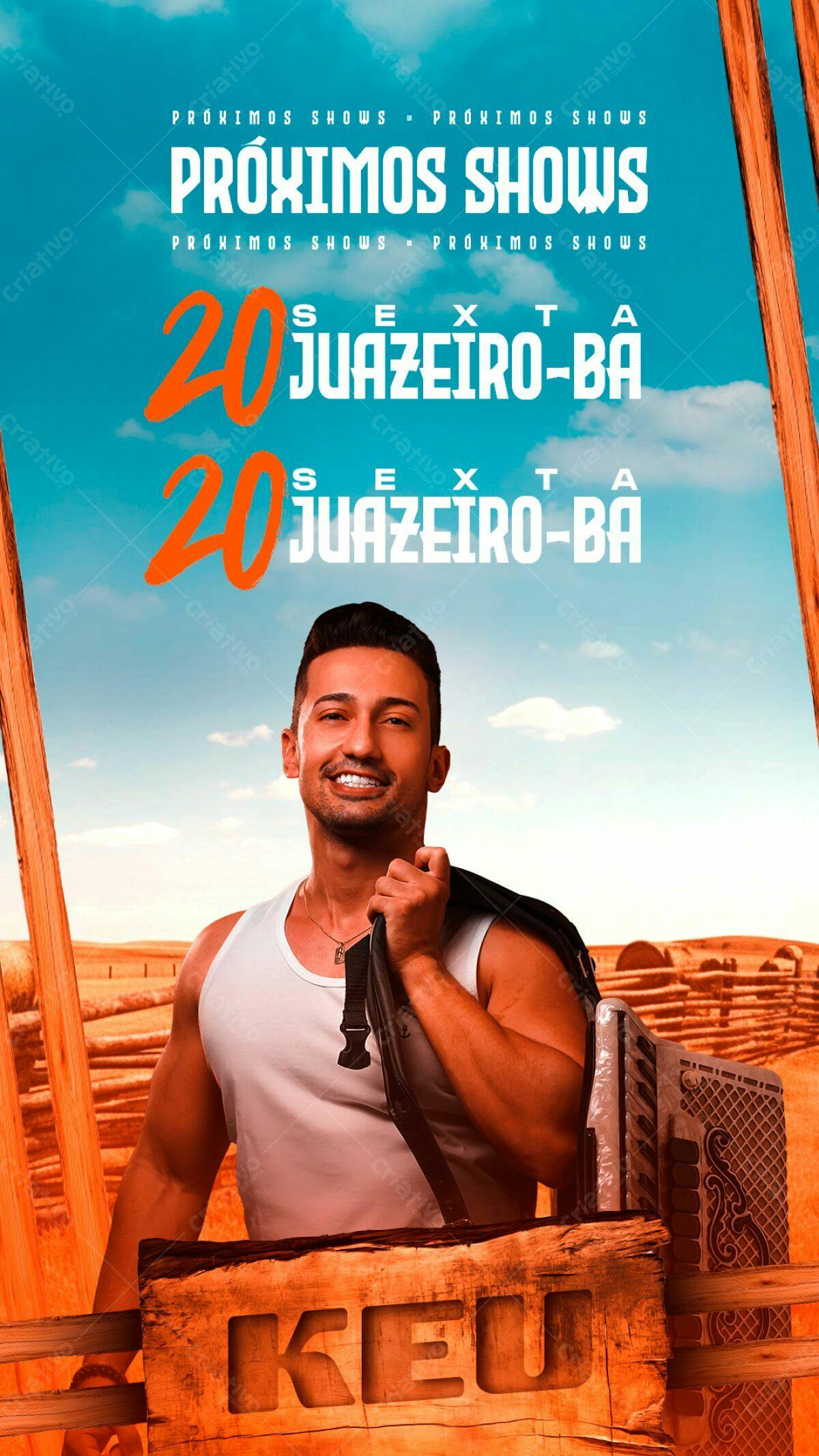 Flyer Show Keu Juazeiro-BA PSD Editável