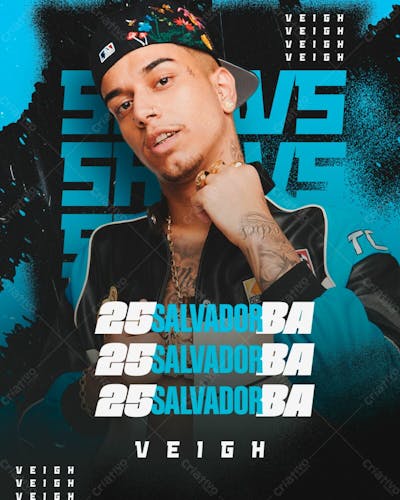 93   Agenda De Shows Veigh Feed Psd Editável