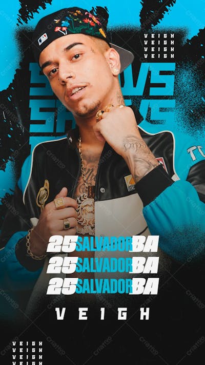 93   Agenda De Shows Veigh Stories Psd Editável