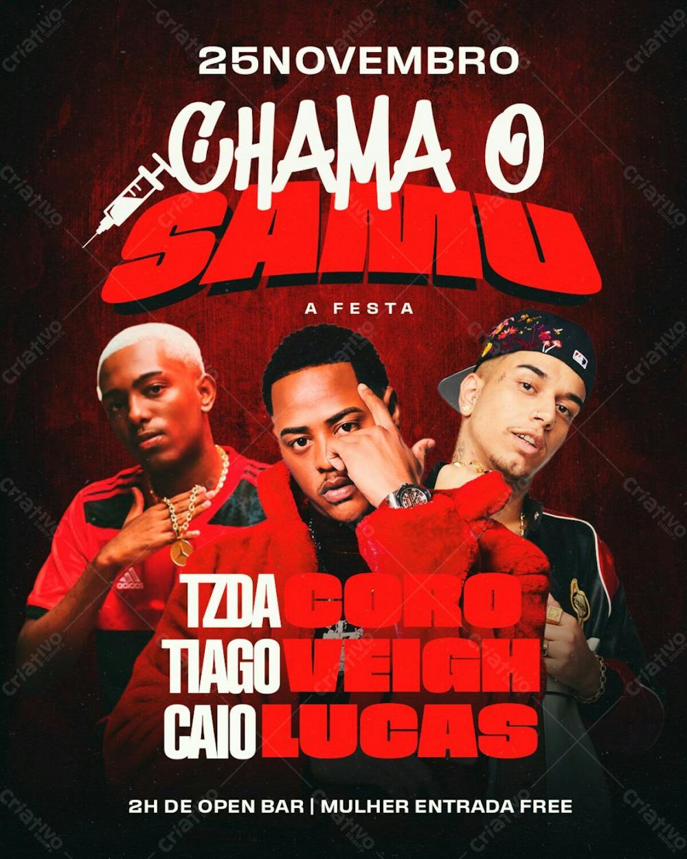 97   Flyer Evento Trap Rap Hip Hip Chama O Samu Tz Da Coronel Veigh E Caio Luccas Feed Psd Editável