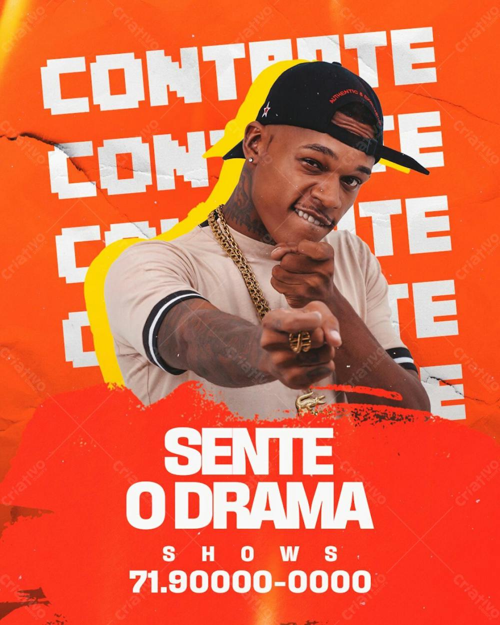 103   Flyer Contrate Sente O Drama Feed Psd Editável