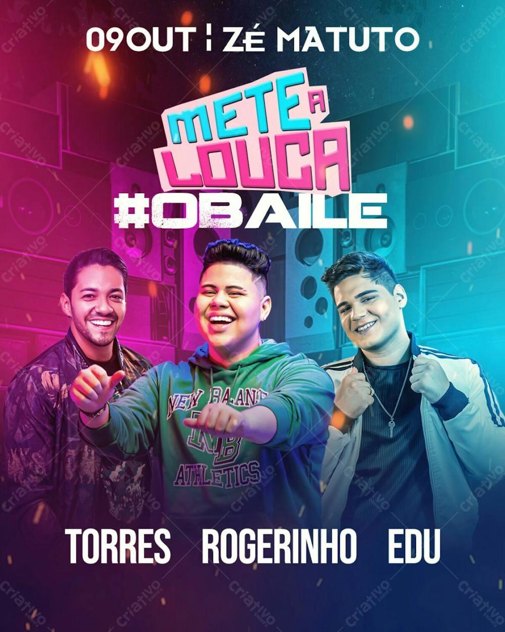 104   Flyer De Evento Mete A Louca Torres Rogerinho Edu Feed Psd Editável