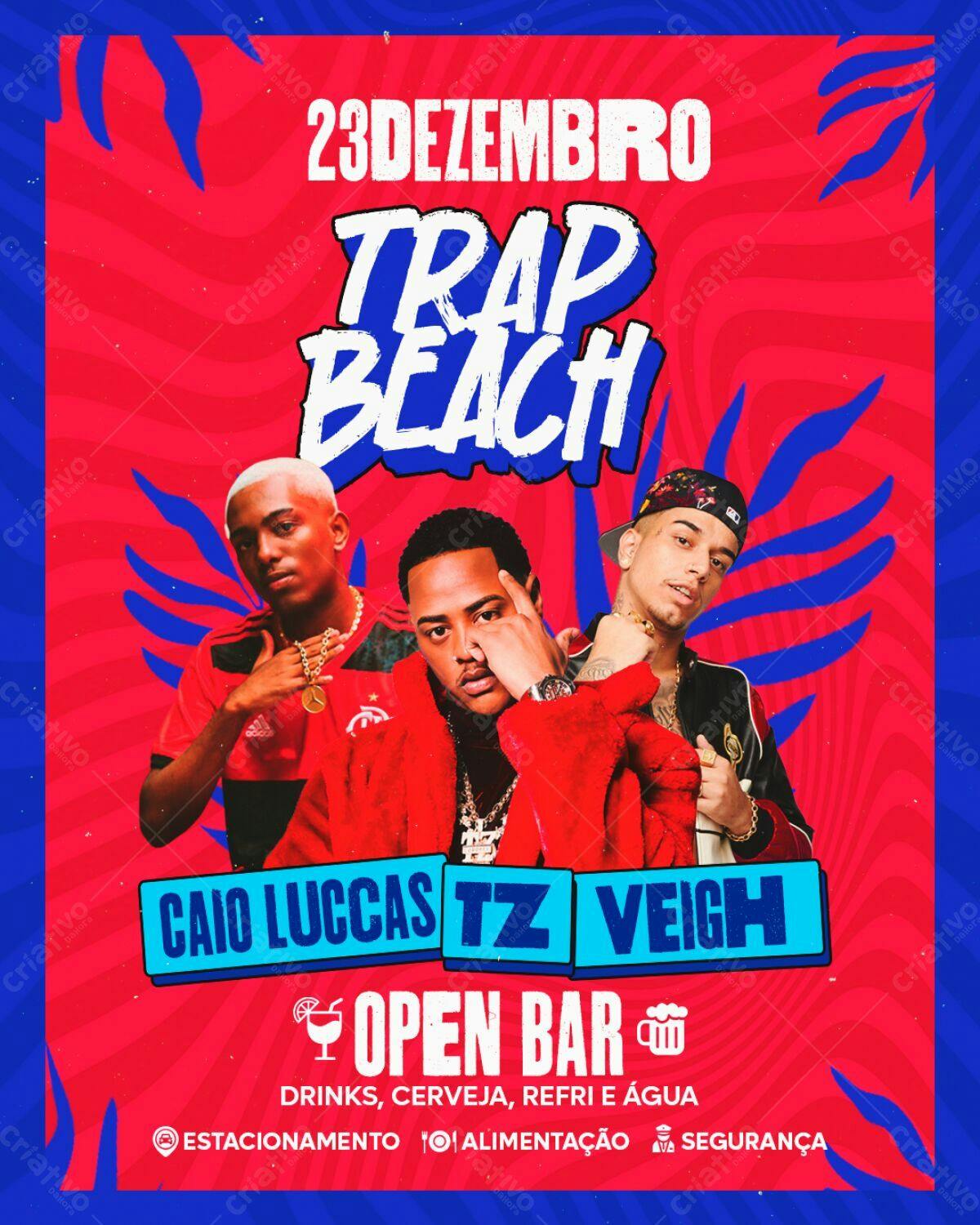 Flyer Trap Beach Festa PSD Editável